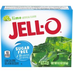 Suikervrije mix voor gelatinepudding limoen Jello