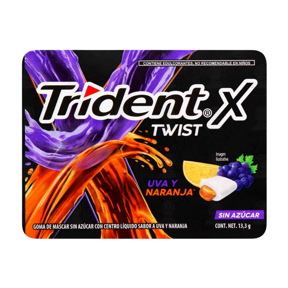 Trident X Twist Orange Grape 7 pieces | El Colibri | Order Mexican, Spanish  and American food online